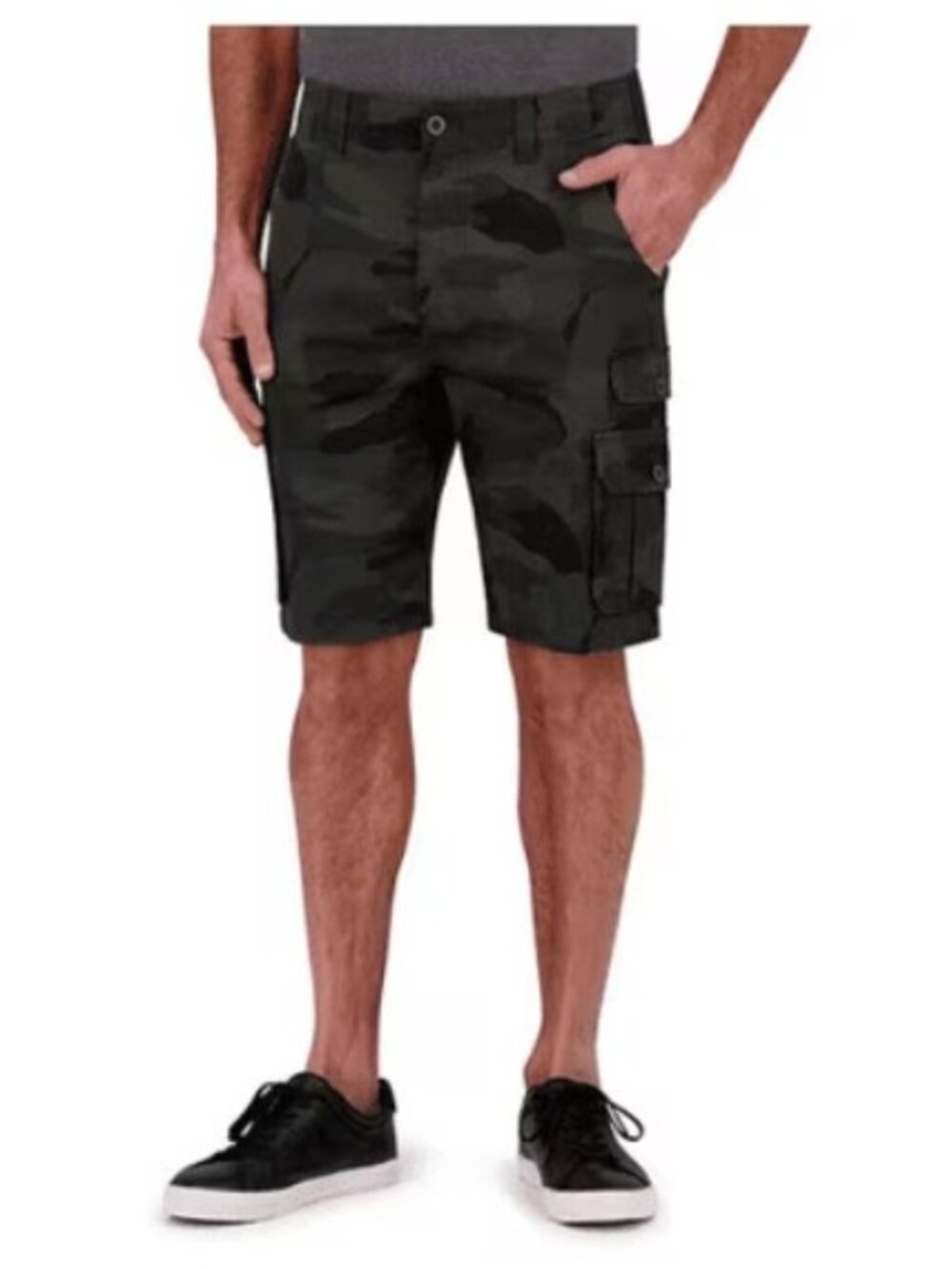 Iron Co Men's Stretch Twill Cargo Shorts-Size 36- Color: Jungle Camo-NWT